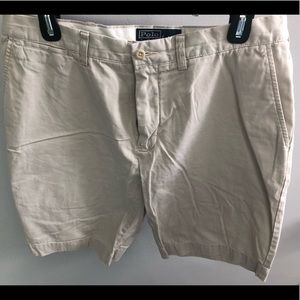 Polo Flat Front Khaki Shorts 34